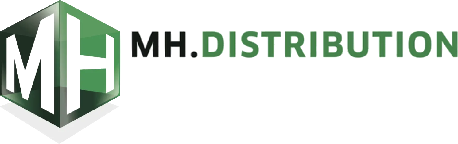 Logo de MH distribution, fournisseur de produits pour le nettoyage et le traitement des toitures et des façades en Gironde.